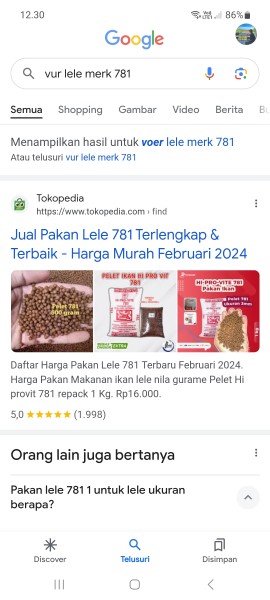 Pakan Lele 0,1