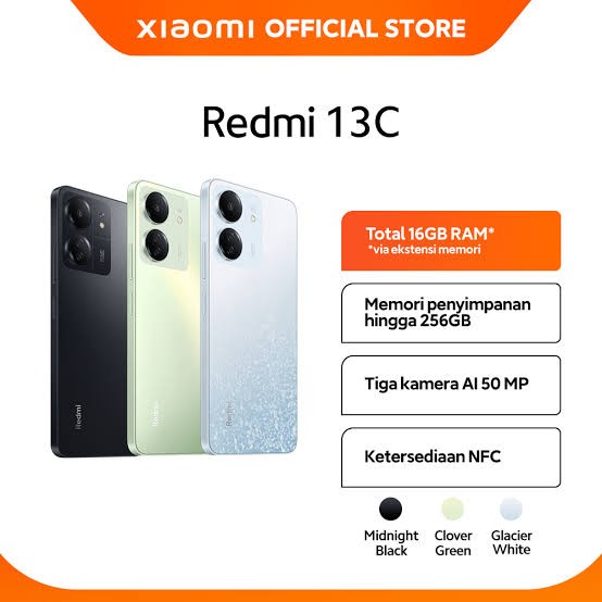 REDMI 13C 8/256 GLACIER WHITE