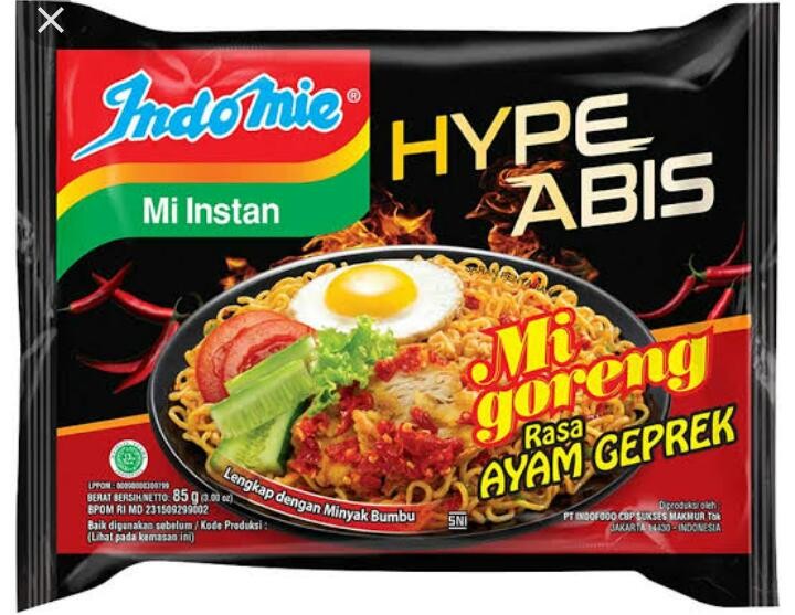 Indomie goreng rasa  ayam geprek