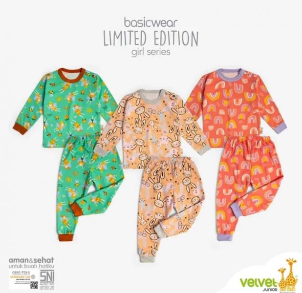 BACA CAPTION - Setelan Velvet Junior panjang S, M, L, LB, XL, XXL
