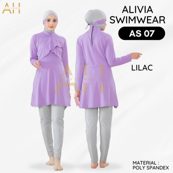 Alivia Baju Renang Muslimah AS07 Lilac