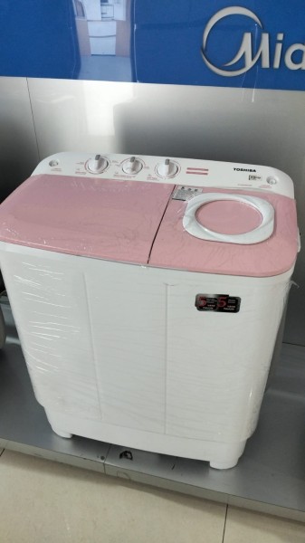 MESIN CUCI TOSHIBA 2 TABUNG 7KG VH-H85MN PINK